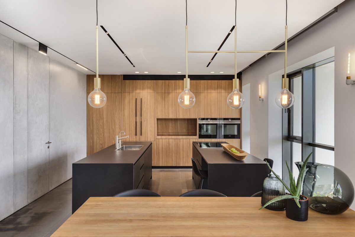 LOFT Apartment תאורה מעוצבת למטבח על ידי קמחי תאורה